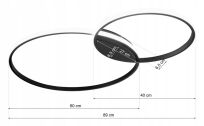Lampa sufitowa natynkowa dwa okręgi 60+40 - 3
