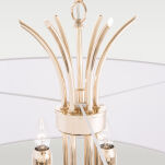 Lampa wisząca  Las Vegas - P06704AU COSMO Light wykonana w stylu nowojorskim abażur z tkaniny złota podstawa - 2