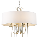 Lampa wisząca  Las Vegas - P06704AU COSMO Light wykonana w stylu nowojorskim abażur z tkaniny złota podstawa - 5