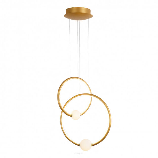 Lampa wisząca LOZANNA PND-20112035-2B-GD Italux Designerska brąz + białe kule