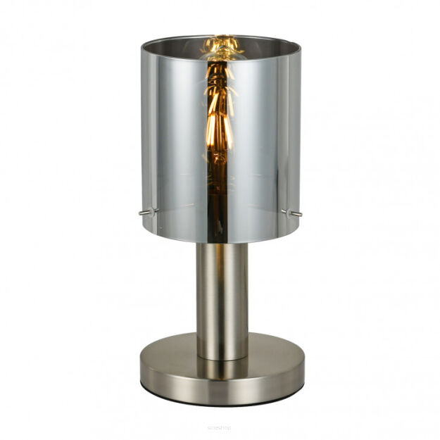 Lampa stołowa SARDO TB-5581-1-SC+SG Italux Nikiel satynowy dymiony klosz