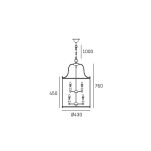 Lampa wisząca New York - P08434CH COSMO Light kształtem przypomina latarnię wykonana w stylu nowojorskim - 6