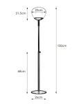 Lampa podłogowa Rise 1L E27 108278 Markslojd czarna/biała 150cm klosz Ø22cm - 2