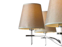 Lampa wisząca Princessa 5 AZzardo 2286-5P AZ0724  jasne abażury nowoczesna  - 3