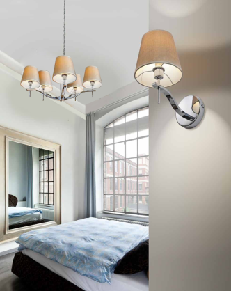 Lampa wisząca Princessa 5 AZzardo 2286-5P AZ0724  jasne abażury nowoczesna 