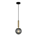 Lampa wisząca Ravena PND-2324-1 BRO+SG Italux mosiądz dymione szkło - 2