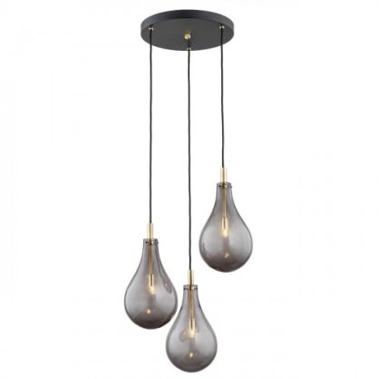 Lampa wisząca OAKLAND 6105 Argon dymione szklane klosze 3xG9