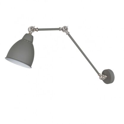 LAMPA ścienna kinkiet Italux Sonny  MB-HN5011-1-GR wykonana jest ze stali o szarym wykończeniu w stylu industrialny łamana  