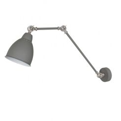 LAMPA ścienna kinkiet Italux Sonny  MB-HN5011-1-GR wykonana jest ze stali o szarym wykończeniu w stylu industrialny łamana  