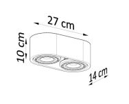 Lampa sufitowa BASIC SL.0914 SOLLUX LIGHTING drewniana podwójna tuba - 2