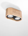 Lampa sufitowa BASIC SL.0914 SOLLUX LIGHTING drewniana podwójna tuba - 4
