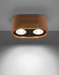 Lampa sufitowa BASIC SL.0914 SOLLUX LIGHTING drewniana podwójna tuba - 5