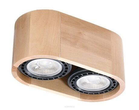 Lampa sufitowa BASIC SL.0914 SOLLUX LIGHTING drewniana podwójna tuba