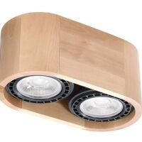 Lampa sufitowa BASIC SL.0914 SOLLUX LIGHTING drewniana podwójna tuba