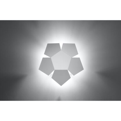 Kinkiet PENTA Biały SOLLUX  Lampa Ścienna NOWOCZESNY stal  SL.0422