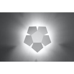 Kinkiet PENTA Biały SOLLUX  Lampa Ścienna NOWOCZESNY stal  SL.0422