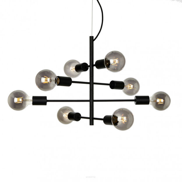 Lampa wisząca Portel PND-02431-8-BL Italux czarna minimalistyczna