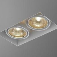 Oprawa wpuszczana SQUARES 50x2 230V  bez ramki prostokąt podwójna Aqform