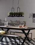 Lampa wisząca TRAY 105780 Markslojd metalowa na łańcuchu belka czarna stojak skandynawska - 4