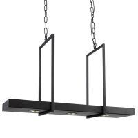 Lampa wisząca TRAY 105780 Markslojd metalowa na łańcuchu belka czarna stojak skandynawska