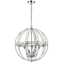 Lampa wisząca ORLANDO P05735CH COSMO light KRYSZTAŁOWE SZKŁO ażurowa kula NOWOŚĆ z serii ORLANDO