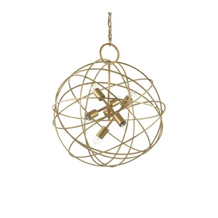 Lampa wisząca Konse SP6 156026  NOWOCZESNY IP20  METAL ZŁOTA OPRAWA W STYLU NOWOCZESNYM Ideal Lux LAMPA WEWNĘTRZNA 