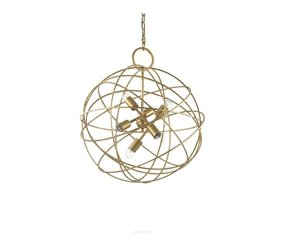 Lampa wisząca Konse SP6 156026  NOWOCZESNY IP20  METAL ZŁOTA OPRAWA W STYLU NOWOCZESNYM Ideal Lux LAMPA WEWNĘTRZNA 