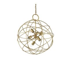 Lampa wisząca Konse SP6 156026  NOWOCZESNY IP20  METAL ZŁOTA OPRAWA W STYLU NOWOCZESNYM Ideal Lux LAMPA WEWNĘTRZNA 