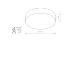 Plafon z czujnikiem ruchu Arena 3xE14 grafitowy Ø40,5cm 10181 - 2