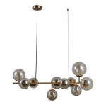 Lampa wisząca Frontera PND-40423-10A Italux bursztynowe kule art. deco - 2