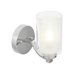 Kinkiet VIGATTO W1 LUMINA DECO LDW 1224-1 (CHR) Chromowana podwójny klosz loft - 2