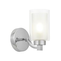 Kinkiet VIGATTO W1 LUMINA DECO LDW 1224-1 (CHR) Chromowana podwójny klosz loft