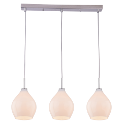 Lampa wisząca Kuala Lumpur - P03564WH Szklane klosze o opływowym kształcie NOWOCZESNY STYL