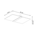 Plafon AZALIA Sollux Lighting SL.1007 stal mleczne szkło - 3