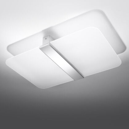 Plafon AZALIA Sollux Lighting SL.1007 stal mleczne szkło