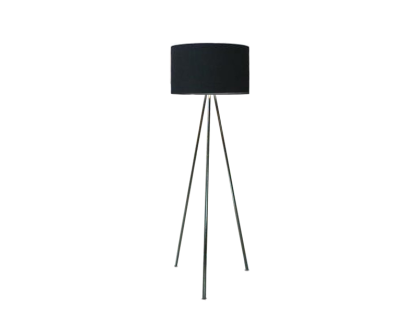 Lampa podłogowa Finn czarna AZzardo FL-12025 BK AZ1039  czarny abażur z tkaniny trzy nogi