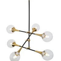 Lampa wisząca VIVALDO LDP 6027-6 (BK+MD) Lumina Deco industrialna 6x E27