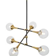 Lampa wisząca VIVALDO LDP 6027-6 (BK+MD) Lumina Deco industrialna 6x E27