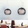 Lampa wisząca ARCADA L BLACK  AZzardo AZ0477 okrągły prązkowany klosz czarny - 2
