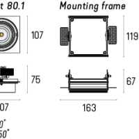 Rama montażowa do MULTIVA EVO 80.1 LED Trimless Labra 4.1859