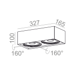 Lampa natynkowa Squares mini 111x2 QRLED Aquaform 40202 różne kolory wykończenia techniczna regulowana - 2