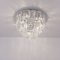 Plafon Monaco C0137 Maxlight okrągły kryształowy z metalu i szkła