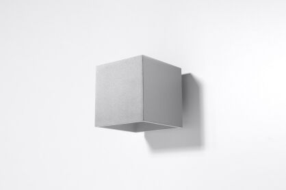 Lampa ścienna kinkiet Quad szary kostka SL.0058 SOLLUX LIGHTING techniczna nowoczesna kwadratowa
