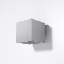 Lampa ścienna kinkiet Quad szary kostka SL.0058 SOLLUX LIGHTING techniczna nowoczesna kwadratowa