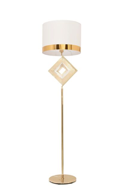 Lampa podłogowa BENARDI LDF 5529 (GD+WT) Lumina Deco złota 154 cm
