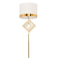 Lampa podłogowa BENARDI LDF 5529 (GD+WT) Lumina Deco złota 154 cm