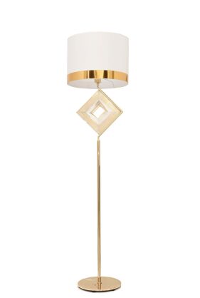 Lampa podłogowa BENARDI LDF 5529 (GD+WT) Lumina Deco złota 154 cm