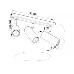 PLAFON DIREZIONE 3 Biały SOLLUX  Lampa Ścienna NOWOCZESNY stal  SL.0497 metalowa lampa  SOLLUX LIGHTING tuby - 4