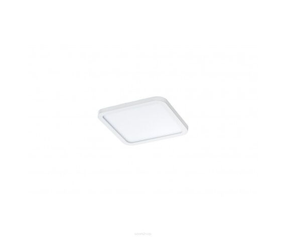 Lampa sufitowa wpuszczana Plafon Slim square 15  AZzardo biała zaokrąglone boki ip44 3000K/4000K