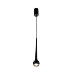 LAMPA WISZĄCA CAPPI NERO kuleczka pół transparentna pół czarna 